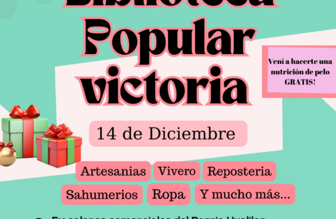 Biblioteca Popular Victoria, realiza feria con Microemprendedores