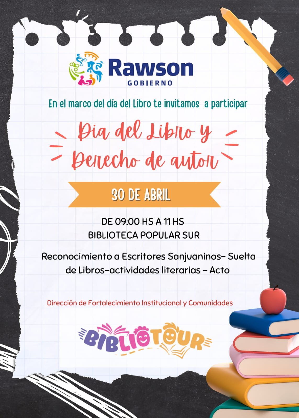 Recorrido turístico literario de Rawson ” Bibliotour”