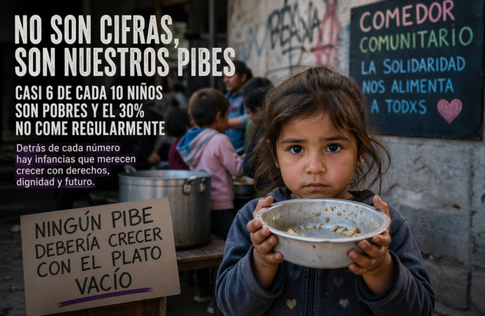 No son cifras, son nuestros pibes: la pobreza infantil golpea de lleno al pueblo trabajador